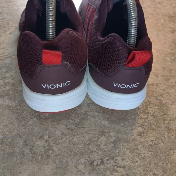 Vionic Shay Slip-On Sneaker Women's 9.5 ASR1740 Comfort Walking Shoes Red White - Picture 8 of 9